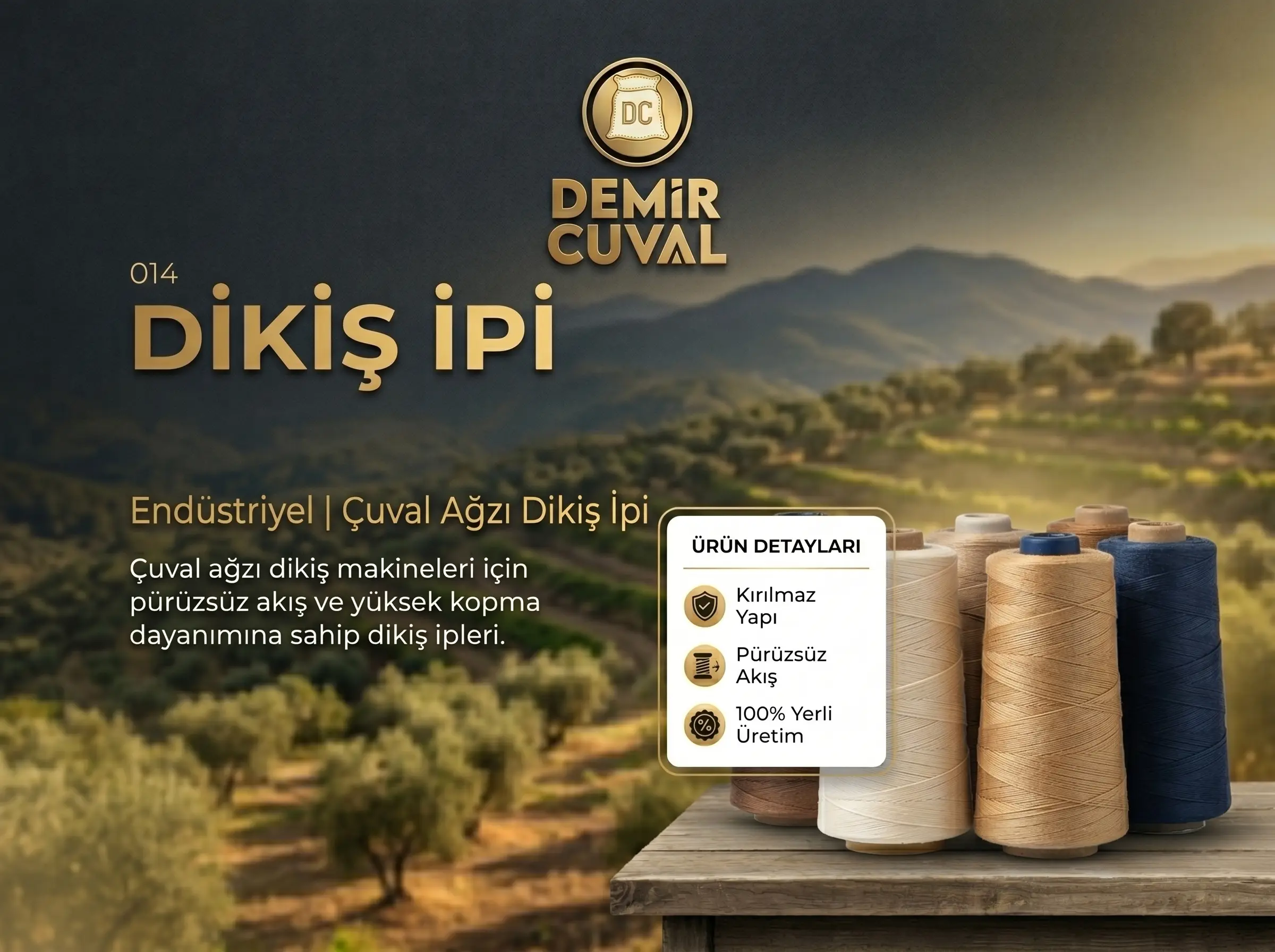 Endüstriyel çuval ağzı dikiş ipi ve dikiş iplikleri